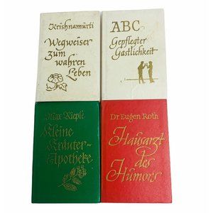 Lot Of 4 German Mini Books Krishnamurti Dr Eugen Roth Max Kieple ABC Gift